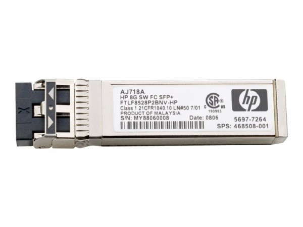 HP - AJ906A - HP MDS 9000 8Gb FC SFP+ Short Range XCVR