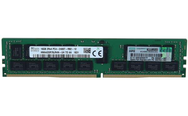 HPE - 846740-001 - 16GB 2Rx4 PC4-2400T-R Kit - 16 GB