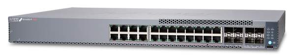 Juniper - EX4100-F-24P - 24-port 10/100/1000BASE-T PoE+ switch - 4x1GbE/10GbE SFP/SFP+ uplinks - 4x1