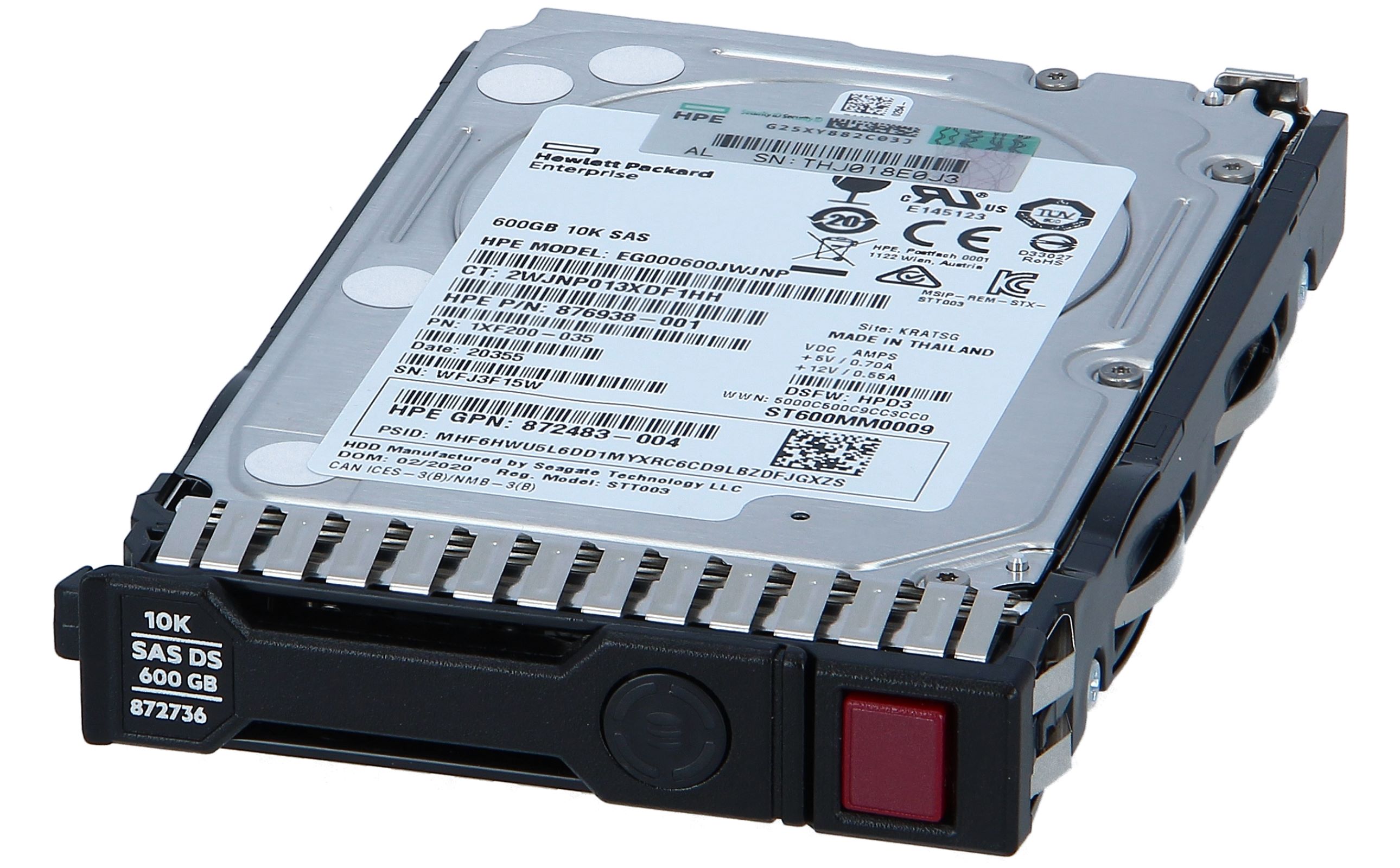 日本ヒューレット・パッカード 900GB 15krpm SC 2.5型 12G SAS DS ハードディスクドライブ 870759-B21