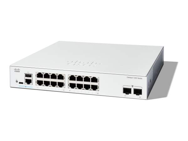 Cisco - C1200-16T-2G - Catalyst 1200 - Switch - L3 - smart - 16 x 10/100/1000 + 2 x Gigabit Ethernet SFP - rack-mountable