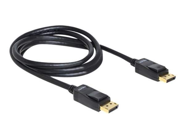 DELOCK - 82585 - DisplayPort auf DisplayPort 4K Kabel 2m schwarz