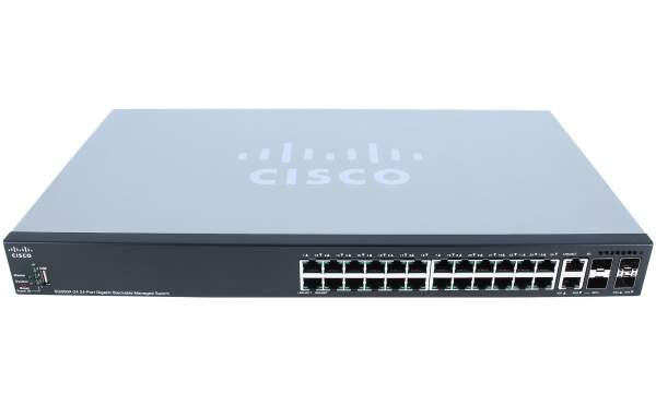 Cisco - SG350X-24-K9-EU - Small Business SG350X-24 - Switch - 1.000 Mbps - 24-Port 1 HE - Rack-M