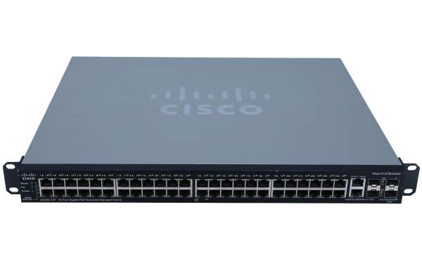 Cisco - SG500-52P-K9 - SG500-52P-K9 SG500-52P 48 10/100/1000 PoE+ ports with 375W power budget 4 Gigabit - Interruttore - 1 Gbps
