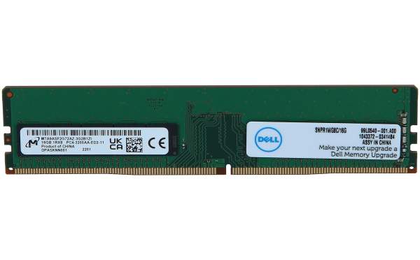 Dell - AB663418 - DDR4 - module - 16 GB - DIMM 288-pin - 3200 MHz / PC4-25600 - unbuffered - ECC