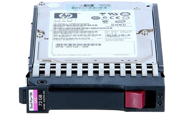 HPE - 418398-001 - HP 72GB 3G PLUG SAS 15K SFF