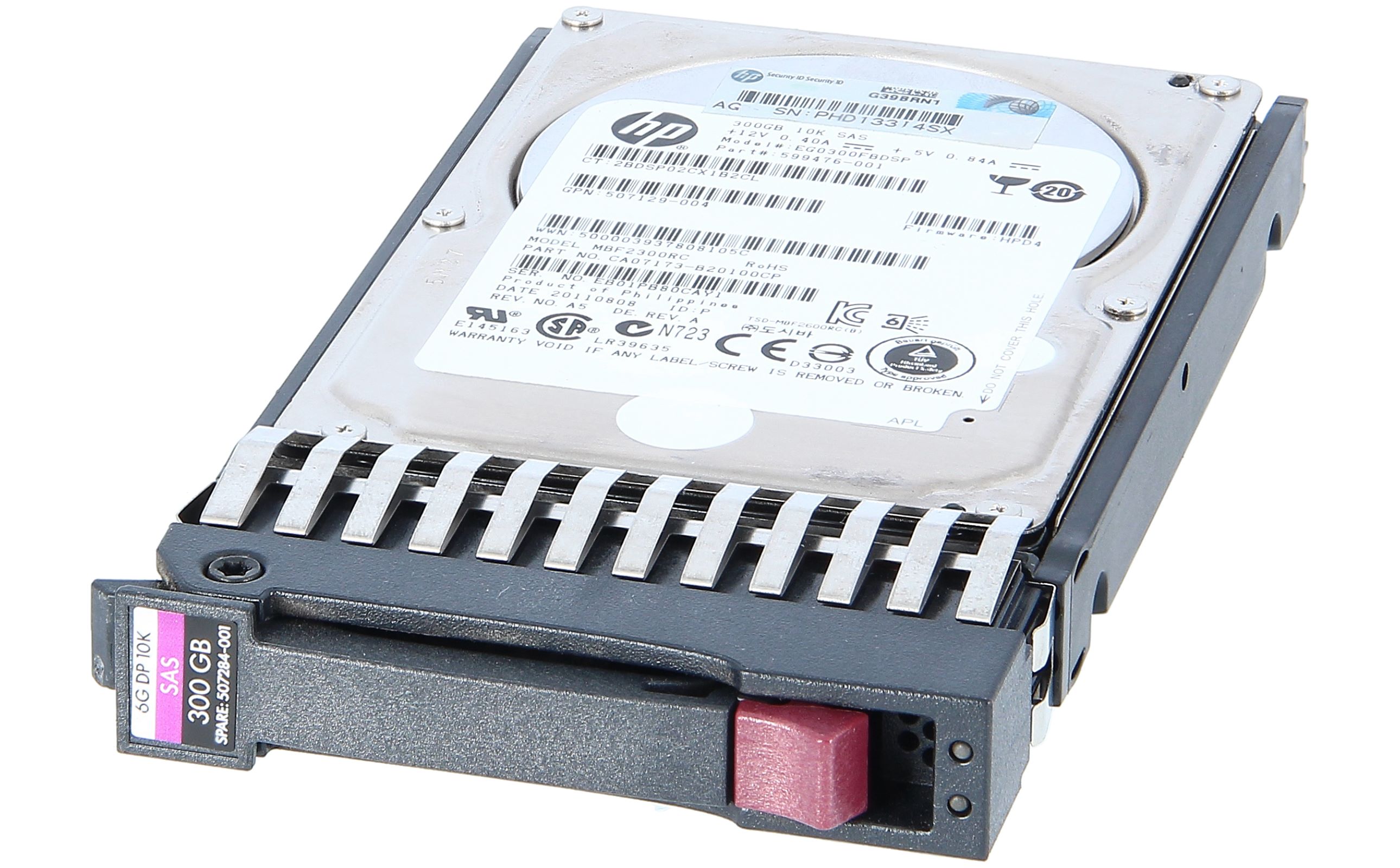 HP - 507127-B21 - HP 300GB 6G SAS 10K 2.5in DP ENT HDd new and 