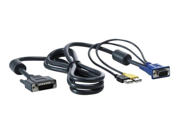 HPE - AF613A - 1x4 KVM Console 6ft USB Cable 1.82m Schwarz Tastatur/Video/Maus (KVM)-Kabel