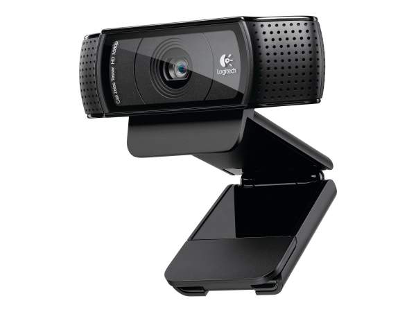 Logitech - 960-001055 - C920 HD Pro Webcam - Videochiamata Full HD 1080p/30fps - Audio Stereo Chiaro - Correzione Luce HD - Funziona con Skype - Zoom - FaceTime - Hangouts - PC/Mac/Laptop/Tablet/Chromebook - Nero - 3 MP - 1920 x 1080 Pixel - Full HD - 30