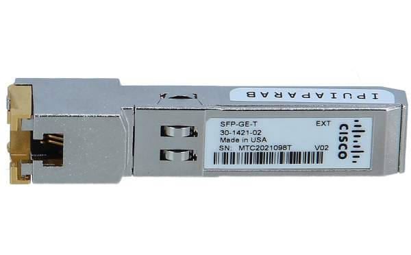 Cisco - SFP-GE-T - SFP (mini-GBIC) transceiver module - GigE - 1000Base-T - RJ-45