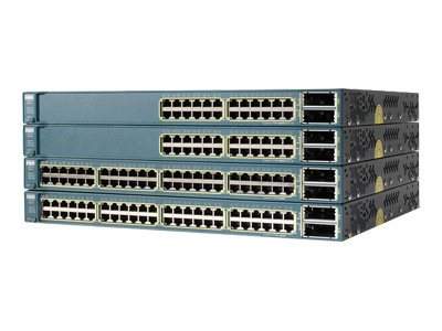 Cisco - WS-C3560E-24TD-SD - Catalyst 3560E 24 10/100/1000 + 2*10GE(X2),265W DC, IPB s/w