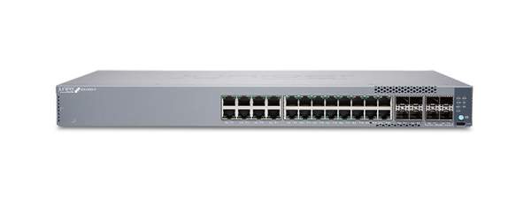 Juniper - EX4100-F-24T - 24-port 10/100/1000BASE-T switch - 4x1GbE/10GbE SFP/SFP+ uplinks - 4x10GbE stacking/uplink ports
