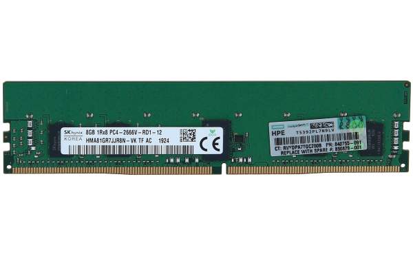 HPE - 840755-091 - 840755-091 - 8 GB - 1 x 8 GB - DDR4 - 2666 MHz - 288-pin DIMM