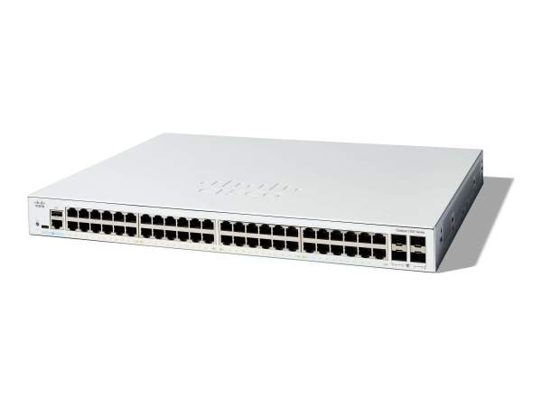 Cisco - C1200-48T-4G - Catalyst 1200 - Switch - L3 - smart - 48 x 10/100/1000Base-T + 4 x 10 Gigabit SFP+ - rack-mountable