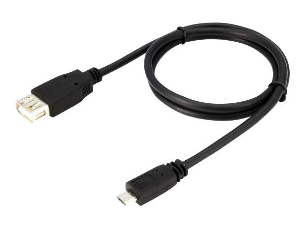 HP - K2P83AA - Adattatore da micro USB a USB - Micro-USB B - USB A - USB 2.0 - Maschio/Femmina - Nero