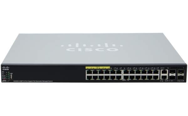 Cisco - SG550X-24MP-K9-EU - SG550X-24MP 24-port Gigabit PoE Stackable Switch - Switch - 1.000 Mb