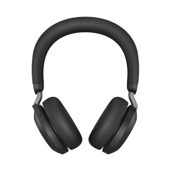 Jabra - 27599-999-899 - Evolve2 75 - Headset - on-ear - Bluetooth - wireless - active noise cancelling - USB-C - noise isolating - black - Certified for Microsoft Teams