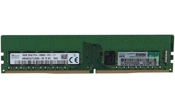 HPE - 879507-B21 - 879507-B21 - 16 GB - 1 x 16 GB - DDR4 - 2666 MHz - 288-pin DIMM