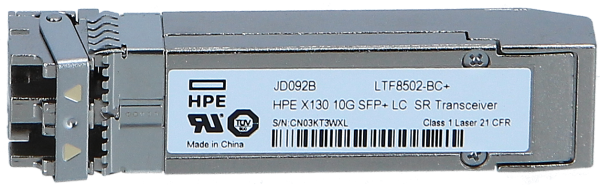 HPE - JD092B - X130 - SFP+ transceiver module - 10 GigE - 10GBase-SR - LC multi-mode - up to 300 m - 850 nm
