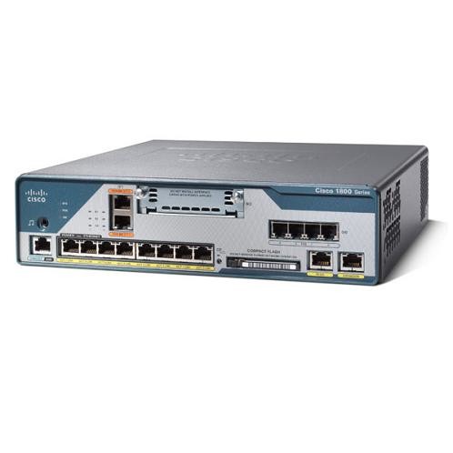 Cisco - C1861-SRST-C-F/K9 - 1861,8-user SRST or CME,CUE,4FXS,4FXO,8POE,SP Svcs,HWIC slot