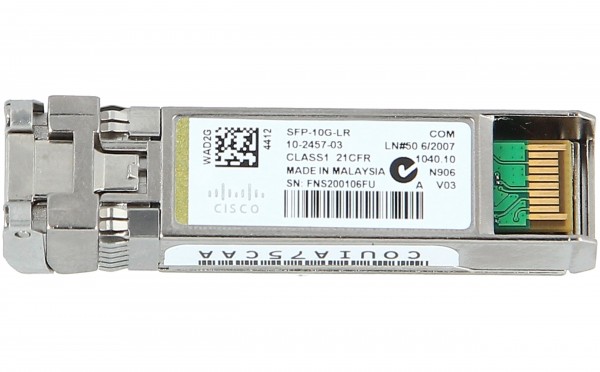 Cisco - SFP-10G-LR= - SFP+ transceiver module - 10 GigE - 10GBase-LR - LC/PC single-mode - bis zu 10