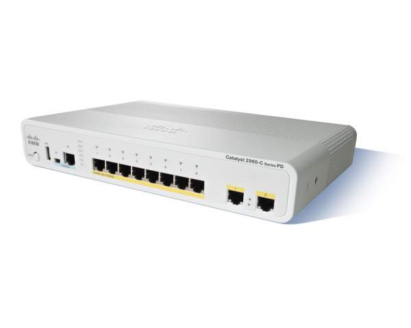 Cisco - WS-C2960CPD-8TT-L - Catalyst WS-C2960CPD-8TT-L - Gestito - L2 - Fast Ethernet (10/100) - Full duplex