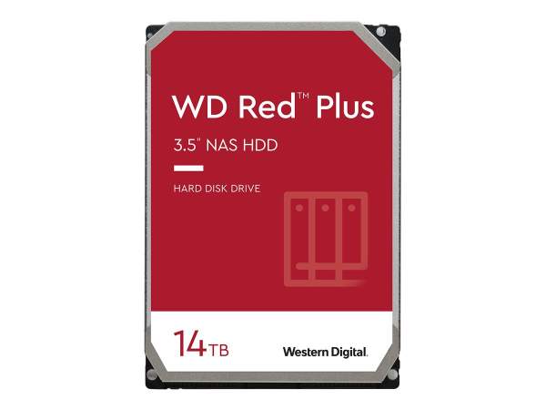 WD - WD140EFGX - Red Plus WD140EFGX - Hard drive - 14 TB - internal - 3.5" - SATA 6Gb/s - 7200 rpm -