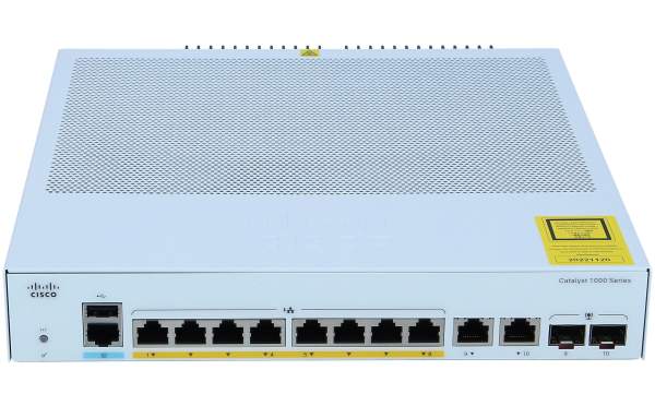 Cisco - C1000-8FP-2G-L - Catalyst C1000-8FP-2G-L - Gestito - L2 - Gigabit Ethernet (10/100/1000) - Full duplex - Supporto Power over Ethernet (PoE)