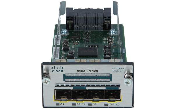Cisco - C3KX-NM-10G= - C3KX-NM-10G= - Interno - Cablato - Fibra - 10000 Mbit/s - Nero - Argento - Bianco