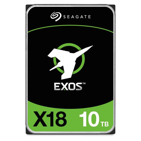 Seagate - ST10000NM018G - Exos X18 - Hard drive - 10 TB - 3.5" - internal - SATA 6Gb/s - 7200 rpm -