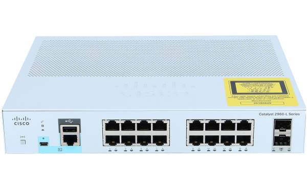 Cisco - WS-C2960L-16TS-LL - Catalyst 2960L-16TS-LL - Gestito - L2 - Gigabit Ethernet (10/100/1000) - Full duplex - Montaggio rack - 1U