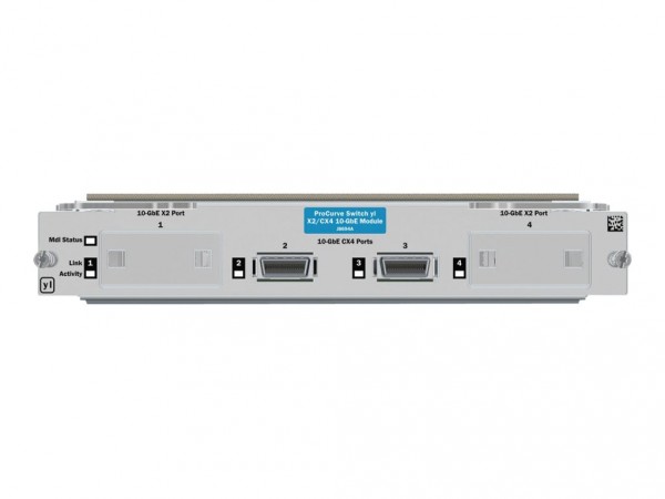 HPE - J8694A - ProCurve Switch yl 10-GbE 2P CX4 + 2P X2 Module - Interruttore - 10 Gbps - 2-port
