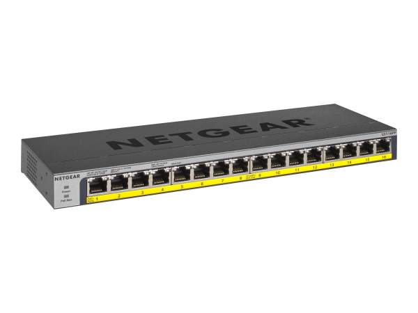 Netgear - GS116PP-100EUS - GS116PP - Switch - unmanaged - 16 x 10/100/1000 (PoE+)