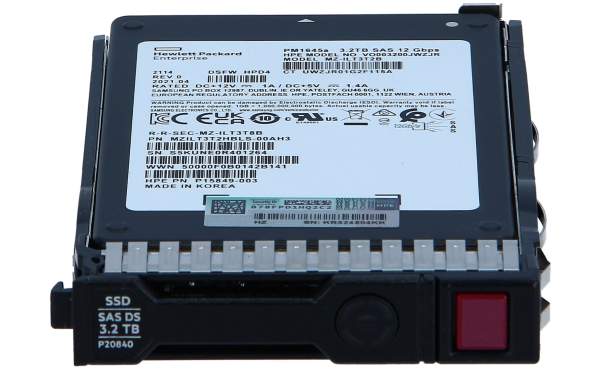 HPE - P19917-B21 - P19917-B21 - 3200 GB - 2.5" - 1080 MB/s - 12 Gbit/s
