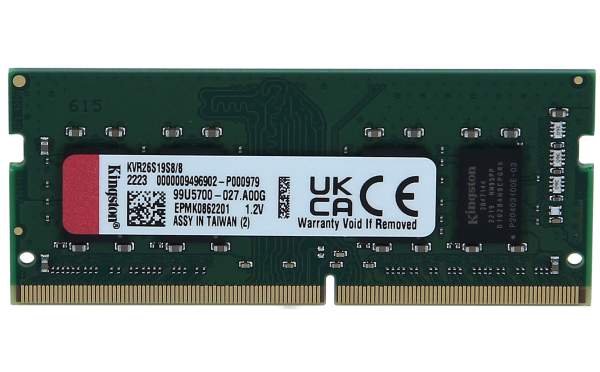 Kingston - KVR26S19S8/8 - ValueRAM - DDR4 - Modul - 8 GB - SO DIMM 260-PIN