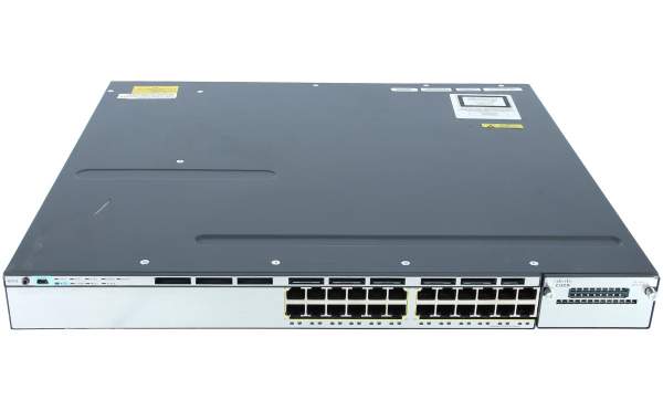 Cisco - WS-C3750X-24P-E - WS-C3750X-24P-E Stackable 24 10/100/1000 Ethernet PoE+ ports with C3KX-PWR-715WAC - Interruttore - 1 Gbps