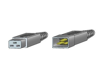 Cisco - CAB-C19-CBN= - Jumper - Kabel - Strom / Netzteil Stromkabel 2,74 m - Schwarz