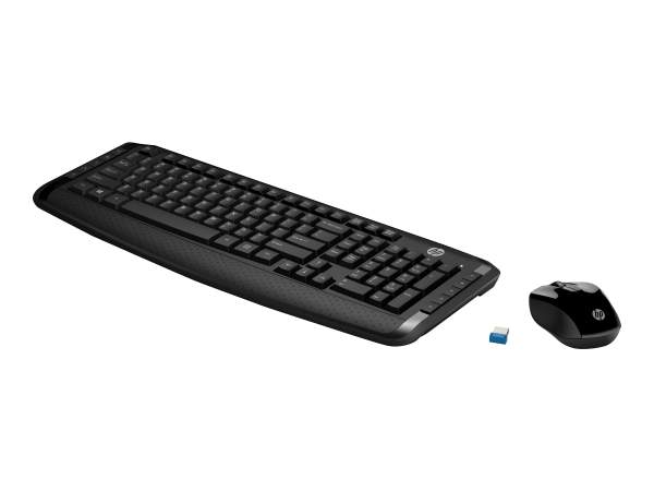 HP - 3ML04AA#ABF - 300 - Keyboard and mouse set - wireless - French