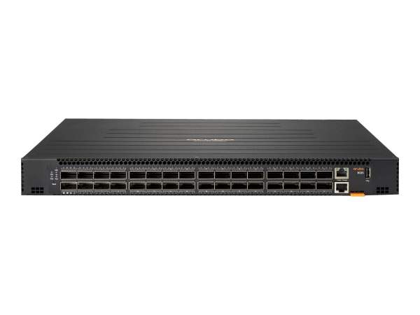 HPE - JL860A - Aruba 8325-32C - Switch - L3 - Managed - 32 x 100 Gigabit QSFP28 / 40 Gigabit QSFP+ - back to front airflow - rack-mountable - DC power - TAA Compliant