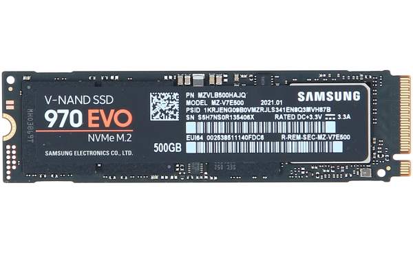 Samsung - MZ-V7E500BW - Samsung 970 EVO MZ-V7E500BW - 500 GB SSD - intern - M.2 2280 - PCI Expre