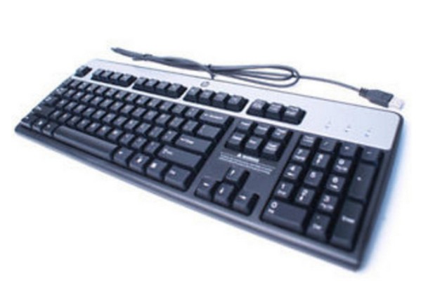 HP - 434821-107 - HP 434821-107 Tastatur USB Schwedisch Schwarz - Silber