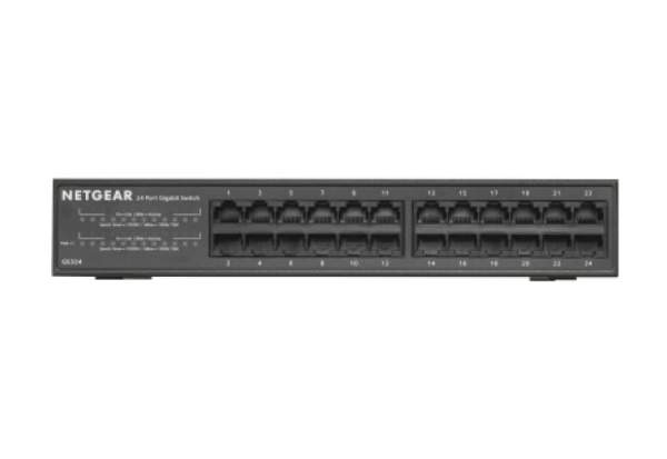 Netgear - GS324-200EUS - GS324 - Non gestito - Gigabit Ethernet (10/100/1000) - Montaggio rack - Montabile a parete