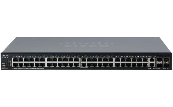 Cisco - SG350X-48-K9-EU - Small Business SG350X-48 - Switch - managed - 48 x 1000Base-T+ 2 C 10 G-Bit - 10 Gbps