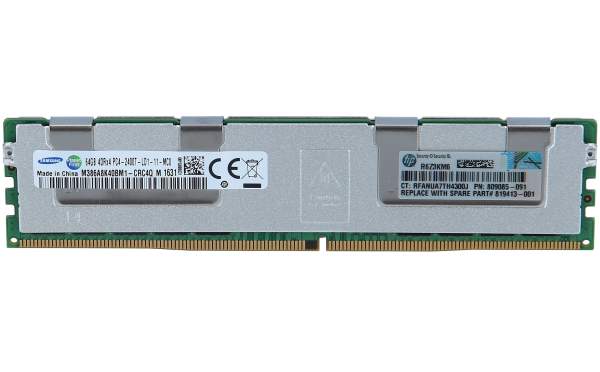 HPE - 819413-001 - DDR4 - Modul - 64 GB - LRDIMM 288-polig