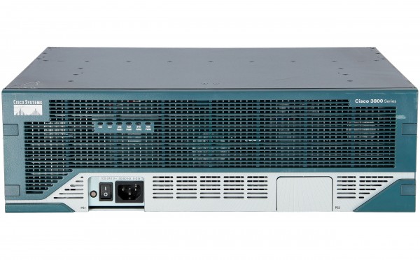 Cisco - C3845-35UC/K9 - 3845 w/ PVDM2-64,NME-CUE,35 CME/CUE/Ph lic,SP Serv,128F/512D