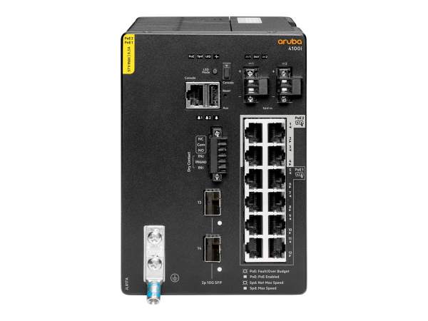 HPE - JL817A - Aruba 4100i - Gestito - L2 - Gigabit Ethernet (10/100/1000) - Supporto Power over Ethernet (PoE) - Montaggio rack - 4U