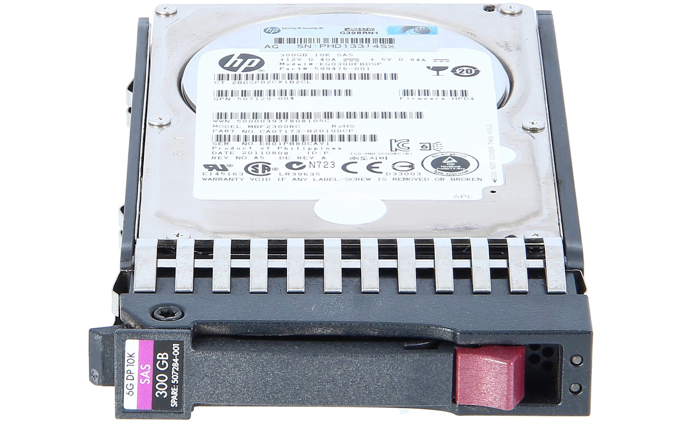 HP - 507127-B21 - HP 300GB 6G SAS 10K 2.5in DP ENT HDd new and 