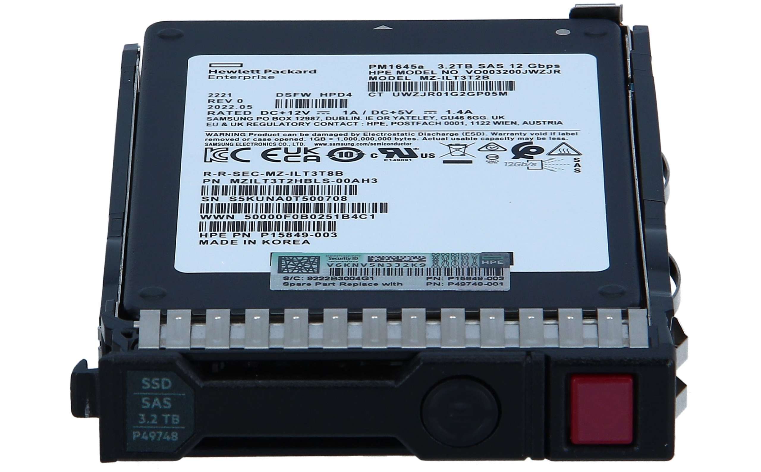 HPE - P49052-B21 - SSD - Mixed Use - 3.2 TB - hot-swap - 2.5