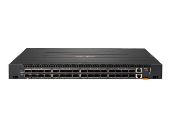 HPE - JL859A - Aruba 8325-32C - Switch - L3 - Managed - 32 x 100 Gigabit QSFP28 / 40 Gigabit QSFP+ - front to back airflow - rack-mountable - DC power - TAA Compliant