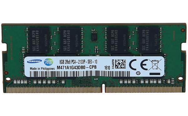 Samsung - M471A1G43DB0 - DDR4 - module - 8 GB - SO-DIMM 260-pin - 2133 MHz / PC4-17000 - CL15 - 1.2 V - unbuffered - non-ECC